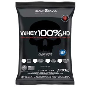Whey 100% HD 900g Refil Black Skull