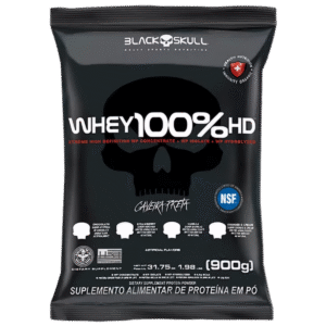Whey 100% HD 900g Refil Black Skull